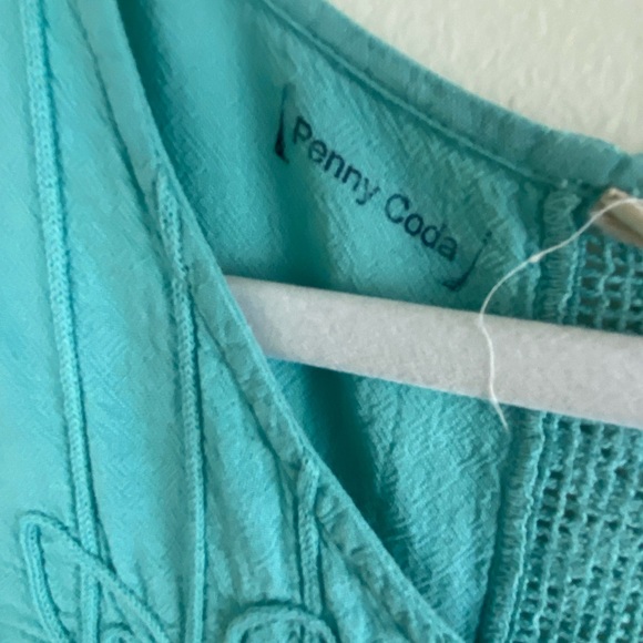 Soft Surroundings Butterfly Embroidered Top - Picture 6 of 10